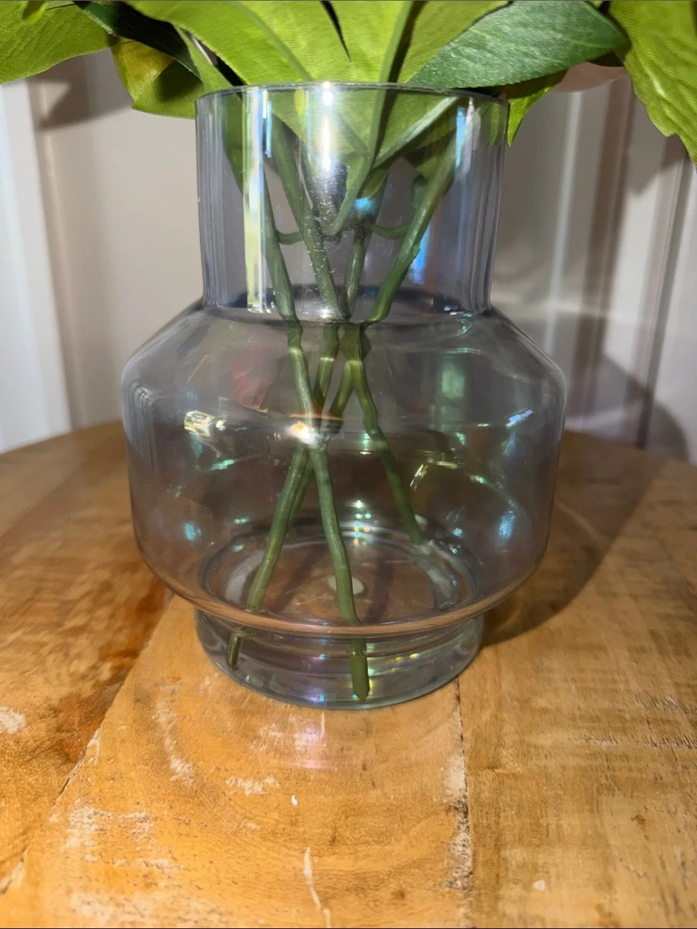 Pink Artificial Peony Bouquet in Glass Vase - Home Accents